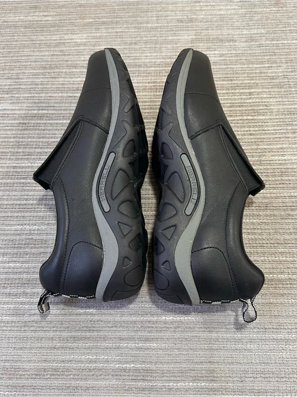 Merrell Jungle Moc Leather Black Kids Youth Size US 7M UK 6 EU 38 Slip On Shoes